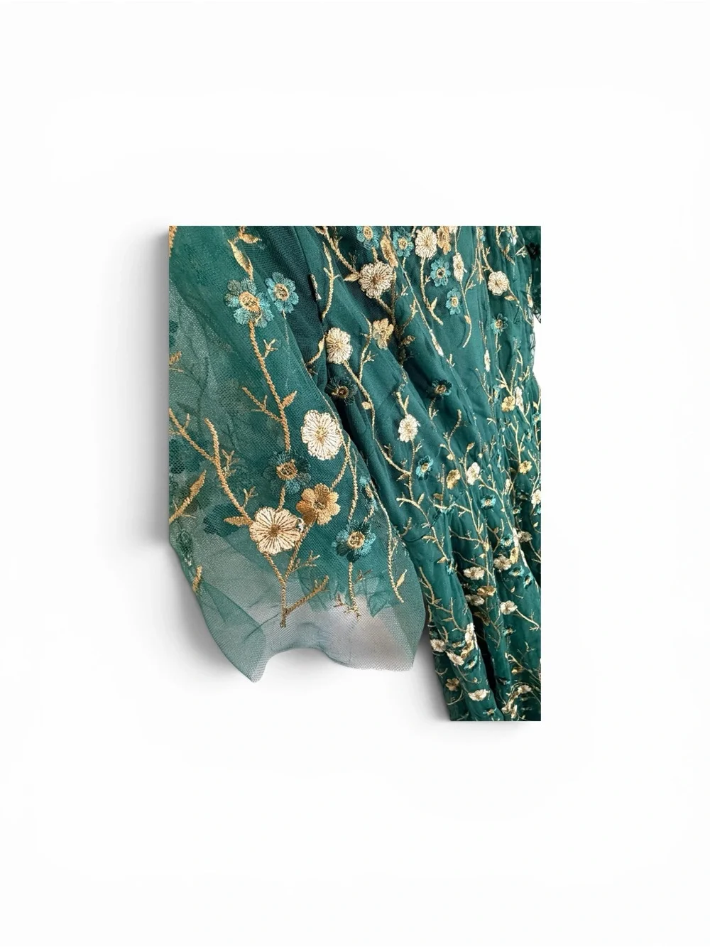 Baltic Born Emerald Green Floral Embroidered Maxi Dress - Picture 3 of 4